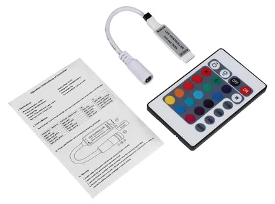 Zdjęcie produktu dla Miniaturowy 24-przyciskowy pilot na podczerwień do taśm LED RGB 3528 i 5050