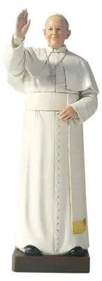 Paus Franziskus Holzfigur 20 cm handbemalt Krippenfigur