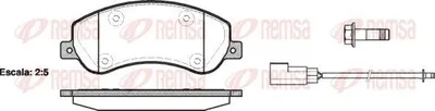 Produktbild von REMSA Bremsbeläge Satz Vorne Bremsklötze für FORD Transit Mk6 Kasten (V347, V348, FA) 1250.02