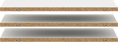 Produktbild von Catania 3 Böden 57 cm bis 120 cm Kleiderschrank weiß