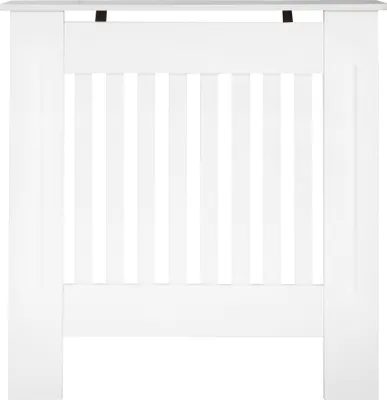 Produktbild von FCH Heizkörperverkleidung, vertikales Streifenmuster, MDF, weiß, 78 x 19 x 81.5cm - Heizungsabdeckung Heizkörper Abdeckung für Schlafzimmer Wohnzimmer