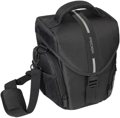 Immagine prodotto di PEDEA Borsa per fotocamera DSLR "Essex" Borsa fotografica per fotocamere SLR con copertura impermeabile per la pioggia, tracolla per il trasporto e accessori
