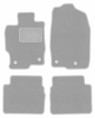 Zdjęcie produktu dla Dywaniki samochodowe welurowe OSLO do: Mazda 6 II GH (2007-2012, sedan, kombi, liftback, hatchback) popielate z wzmocnieniem kierowcy, z mocowaniami