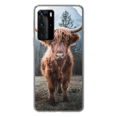 Produktbild von MuchoWow® Handyhülle Schutzhülle Hülle für Huawei P40 Pro Schottischer Hochländer - Kuh - Tiere - Berg - Natur Silikon Softcase Handy Hülle - Schutz