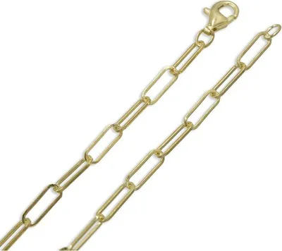 Produktbild von Halskette 60 cm - Silber vergoldet - Ankerkette