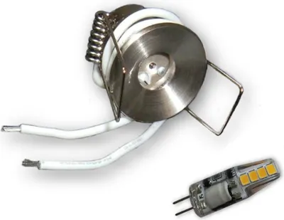 Produktbild von C-Light 12V - 2W-ME G4 LED Stern Spot 30 mm - alu gebürstet
