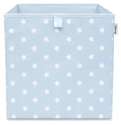 Produktbild von Lifeney Aufbewahrungsbox Kinder Würfel I Niedliche Spielkisten I Aufbewahrungskorb für Kinderzimmer I Kinder Aufbewahrungskiste I Bunte Spielzeugboxen (Hellblau Stern)