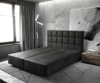 Produktbild von DELIFE Boxspringgestell Dream-Fine 180x200 cm Mikrofaser Anthrazit Vintage