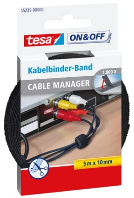 Produktbild von Klett-Kabelbinder 10mm x 5m tesa On & Off Kabelmanagement Haushalt Büro