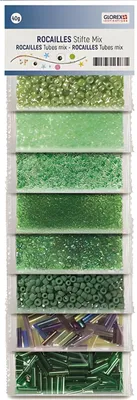 Immagine prodotto di Glorex Rocailles/spilli miscela verde-verde
