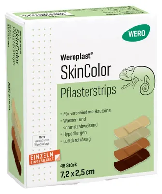 Produktbild von Weroplast® SkinColor Pflasterstrips Mix, 48 Stk