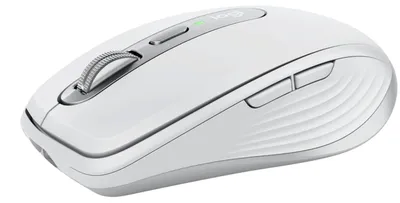 Produktbild von Logitech MX Anywhere 3S for Mac, rechts, Laser, RF Wireless + Bluetooth, 8000 DPI, Silber, Weiß