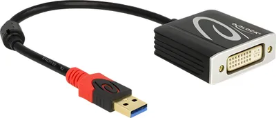 Immagine prodotto di DELOCK USB3.0 Kabel A -> DVI(24+5) St/Bu 0.20m schwar