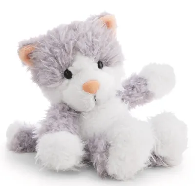 Produktbild von Nici Kuscheltier Katze Felli 20 cm schlenker grau/weiß Plüschkatze