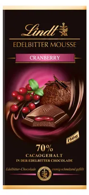 Immagine prodotto di Lindt - EDELBITTER MOUSSE - Mirtillo rosso - Barretta 150g