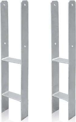 Immagine prodotto di Lospitch 2x supporto per palo accessori per giochi da giardino Ancoraggio a terra presa H 121MM Supporto per palo H accessori per giochi da giardino