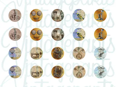 Produktbild von Vintageparts Motivbogen Steampunk für 14mm Cabochons, 1 Stück
