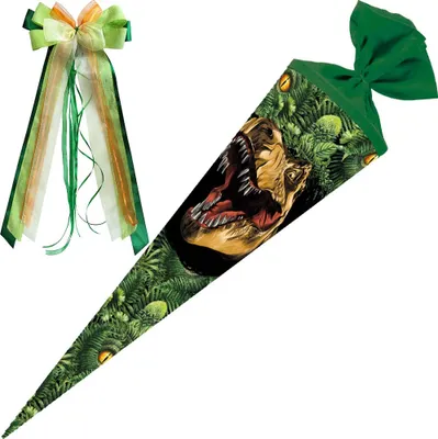 Produktbild von Nestler Schultüte Dino Dschungel 85 cm mit Schleife