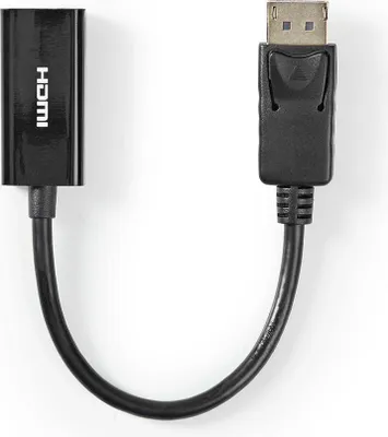 Obrázok produktu pre Nedis CCGT37150BK02, 0,2 m, Typ HDMI (štandard), DisplayPort, Samica, Samec, Priamy
