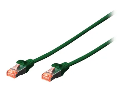 Zdjęcie produktu dla Digitus Kabel krosowy CAT 6 S/FTP, 10 sztuk, 0,25 m, Cat6, S/FTP (S-STP), RJ-45, RJ-45, Zielony