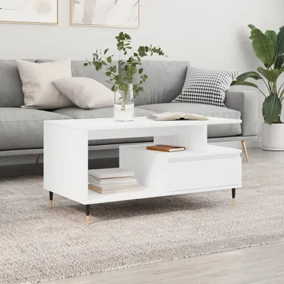 Obrázok produktu pre Maison Exclusive - Konferenčný stolík Biely 90x49x45 cm Drevený materiál