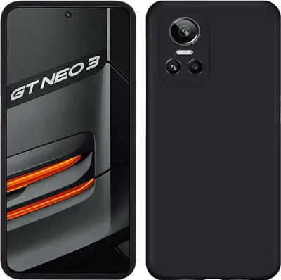 Produktbild von OPPO Realme GT Neo 3 Hülle, Flüssig Silikon Weich Gummi Schutzhülle für OPPO Realme GT Neo 3 Black
