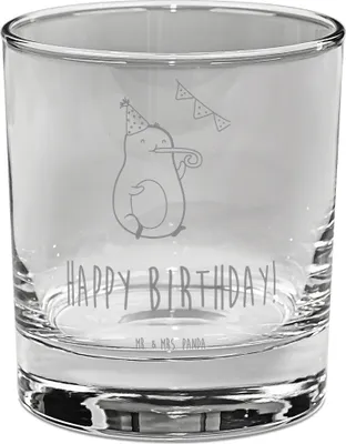Produktbild von Mr. & Mrs. Panda Glas Avocado Geburtstag - Transparent - Geschenk, Feier, gravur, Longdrinkglas, Cocktailglas, Alles Gute, Trinkglas, Happy Birthday, Party, Tumbler
