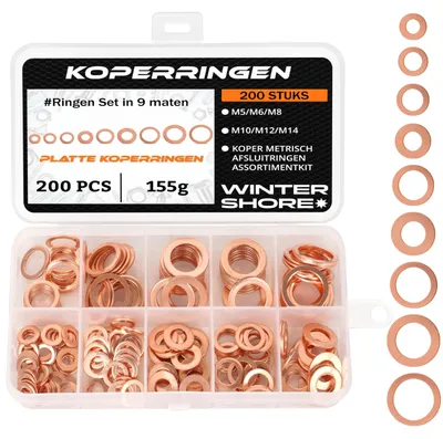 Produktbild von Set von 200 Kupfer-Metrik-Nieten in verschiedenen Größen