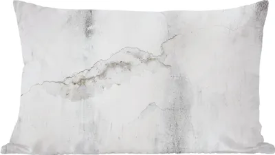 Produktbild von MuchoWow® Zierkissen Sofakissen Wohnzimmer Dekokissen 50x30 cm Beton - Grau - Weiß - Wohnzimmerdekoration - Polster mit Photo