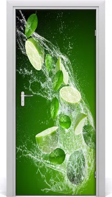 Produktbild von Tulup Türaufkleber 95x205 cm Dekorative Aufkleber Selbstklebend Wasserdichte Tapete Abnehmbar Schlafzimmer Wohnzimmer Wohnkultur - Limette
