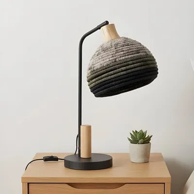 Image de Lampe de table Korg, noire, pour ampoule E27