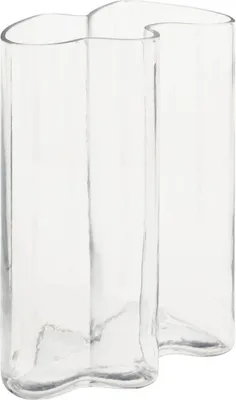 Image de Wellenvase "kade" transparent h25cm  - Atmosphera créateur d'intérieur