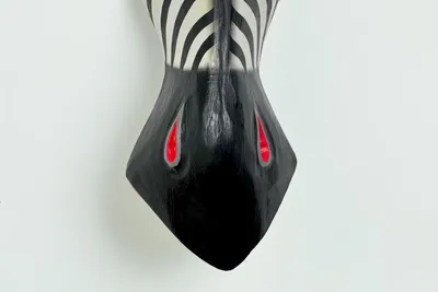Produktbild von Maske ZEBRA aus Holz, Größe 50 cm, Holz-Maske aus Bali, Wandmaske