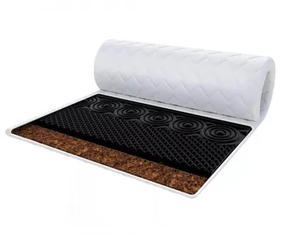 Produktbild von Topper 180x200 cm Matratzenauflage NERO mit Kokos HR-Schaum Matratzenschoner Kokosfaser H3 mit waschbarem Premium Bezug