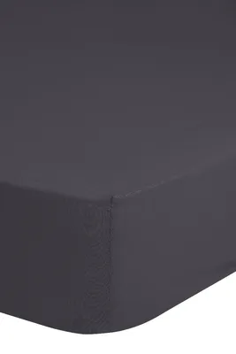 Productafbeelding van Good Morning Hoeslaken Katoen Renforcé 30cm Hoekhoogte - anthracite 80x200cm