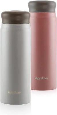 Produktbild von Stahlthermos mit praktischem Zwischendeckel, Infusionsflasche für Wasser, Kaffee und Tee, grau, 500 ml