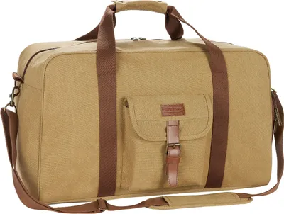 Obrázek produktu pro BRUBAKER Weekender 'Safari' - Vintage cestovní taška - 65L Poly Canvas Sportovní taška s popruhem přes rameno - Retro taška na cesty, do práce a na sport - hnědá