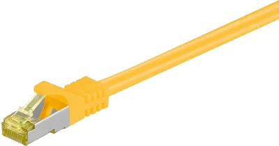 Produktbild von goobay RJ45 Patchkabel CAT 6A S/FTP PiMF 500 MHz mit CAT 7 Rohkabel gelb 15 m