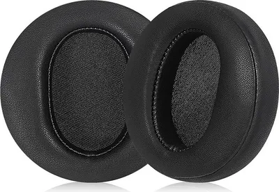 Image de INF Coussinets d'oreille en cuir protéiné pour Edifier Fit900NB - Lot de 2 Le noir