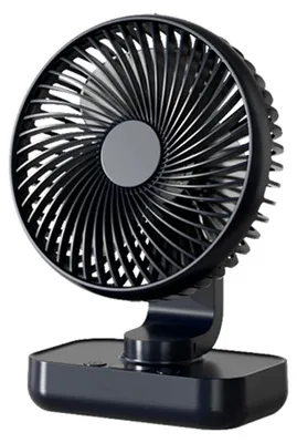 Produktbild von USB Tischventilator oszillierend leise mit LED Display 4 Geschwindigkeiten tragbar für Büro Schlafzimmer Reisen