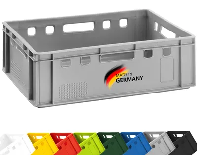 Produktbild von Fleischkiste E2 Metzgerkiste 60x40x20cm lebensmittelecht, robust, stapelbar - Universal Lagerkiste Eurobox aus Deutschland