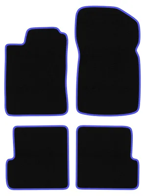 Image de Tapis de sol en moquette noir/bleu pour Renault Megane I 1995-2002 4 pièces
