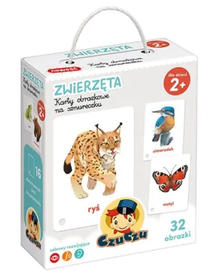 Produktbild von Zabawa z Naturą: Karty Obrazkowe na Sznurku z Urokliwymi Zwierzakami - Idealne dla Małych Odkrywców!