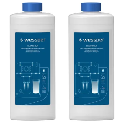 Produktbild von Wessper 2x 1L Milchsystemreiniger für Kaffeevollautomaten – Flüssig-Reiniger für Milchaufschäumer