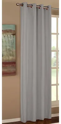 Immagine prodotto di Tenda microsatin con occhielli - 245 x 140 cm - Grigio - 1 pezzo