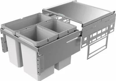 Obrázek produktu pro Naber Cox® Base 360 S/500-3, odpadkový koš pro přední výsuvy, bez víka na organické látky