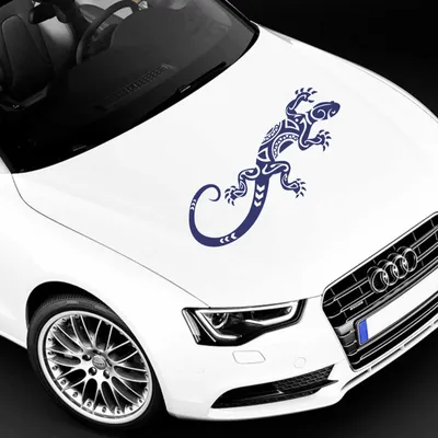 Produktbild von Aufkleber - Autoaufkleber "Abstrakt Gekko" 60cm x 25cm königsblau - Tuning Carystyling Heckscheibe Auto