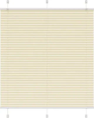 Image de Store plissé crème 115x150cm largeur du tissu 114,4cm polyester