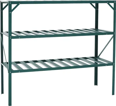 Zdjęcie produktu dla Kondela Aluminiowa półka szklarniowa Darzin Typ 3 - kolor zielony