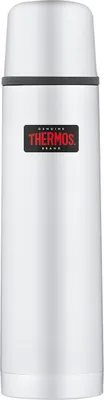 Produktbild von THERMOS Thermosflasche Light&Compact, Edelstahl mattiert 1,0 l, hält 24 Stunden heiß, inkl. Trinkbecher, spülmaschinenfest, absolut dicht, BPA-Frei - 4019.205.100